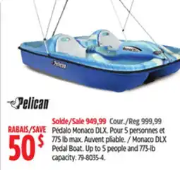 Canadian Tire Pelican Monaco DLX Pedal Boat offer