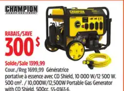 Canadian Tire 10,000W/12,500W Portable Gas Generator with CO Shield. 500cc offer