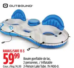 Canadian Tire Outbound Inflatable 2-Person Lake Tube offer