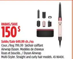 Canadian Tire Dyson Airwrap Multi-Styler. Straight and curly hair models offer