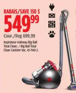Canadian Tire Dyson Big Ball Total Clean Canister Vac offer