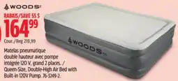 Canadian Tire WOODS Queen-Size, Double-High Air Bed with Built-in 120V Pump offer