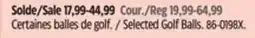 Canadian Tire Selected Golf Balls offer