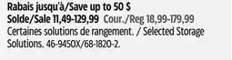 Canadian Tire Selected Storage Solutions offer