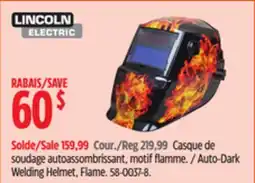 Canadian Tire Auto-Dark Welding Helmet, Flame offer