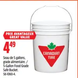 Canadian Tire 5-Gallon Food Grade Safe Bucket offer