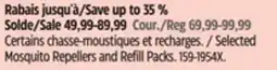 Canadian Tire Selected Mosquito Repellers and Refill Packs offer