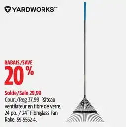 Canadian Tire Yardworks 24˝ Fibreglass Fan Rake offer