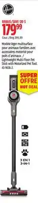 Canadian Tire Hoover Lightweight Multi-Floor Pet Stick with Motorized Pet Tool offer