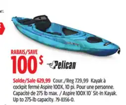 Canadian Tire Pelican Aspire 100X 10´ Sit-In Kayak offer