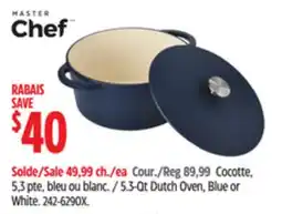 Canadian Tire Master Chef 5.3-Qt Dutch Oven, Blue or White offer