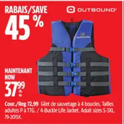 Canadian Tire OUTBOUND 4-Buckle Life Jacket offer