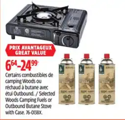 Canadian Tire Selected Woods Camping Fuels or Outbound Butane Stove with Case offer