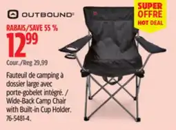 Canadian Tire Wide-Back Camp Chair with Built-in Cup Holder offer