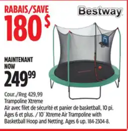 Canadian Tire Bestway 10´ Xtreme Air Trampoline with Basketball Hoop and Netting offer
