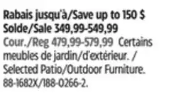 Canadian Tire Selected Patio/Outdoor Furniture offer
