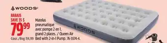 Canadian Tire WOODS Queen Air Bed with 2-in-1 Pump offer