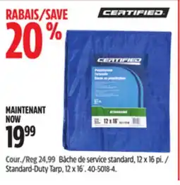 Canadian Tire CERTIFIED Standard-Duty Tarp, 12 x 16´ offer
