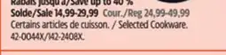 Canadian Tire T-fal Selected Cookware offer