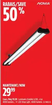 Canadian Tire 4´ LED Shop Light offer