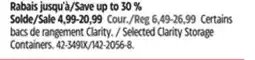 Canadian Tire Selected Clarity Storage Containers offer