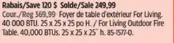 Canadian Tire For Living Outdoor Fire Table offer