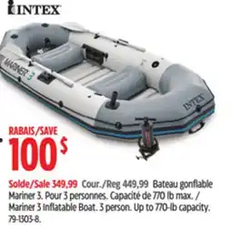 Canadian Tire Intex Mariner 3 Inflatable Boat offer