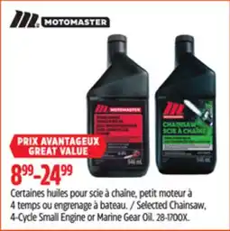 Canadian Tire Motomaster Selected Chainsaw, 4-Cycle Small Engine or Marine Gear Oil offer