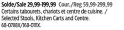 Canadian Tire Selected Stools, Kitchen Carts and Centre offer