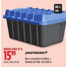 Canadian Tire MASTERCRAFT Domed Lid Tote offer
