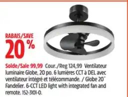 Canadian Tire Globe 20˝ Fandelier offer