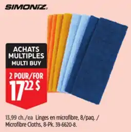 Canadian Tire Simoniz Microfibre Cloths, 8-Pk offer