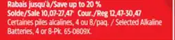Canadian Tire Selected Alkaline Batteries offer