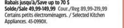 Canadian Tire Selected Kitchen Appliances offer