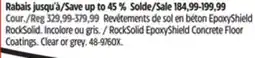 Canadian Tire RockSolid EpoxyShield Concrete Floor Coatings offer