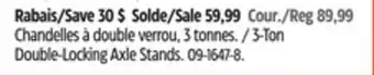 Canadian Tire Dewalt 3-Ton Double-Locking Axle Stands offer