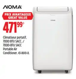 Canadian Tire NOMA 7000-BTU SACC Portable Air Conditioner offer