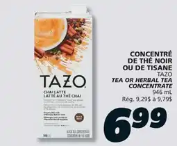IGA TAZO TEA OR HERBAL TEA CONCENTRATE offer