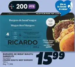 IGA RICARDO FROZEN WAGYU BEEF BURGERS offer