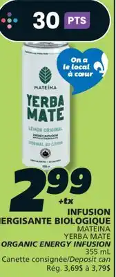 IGA MATEINA YERBA MATE ORGANIC ENERGY INFUSION offer