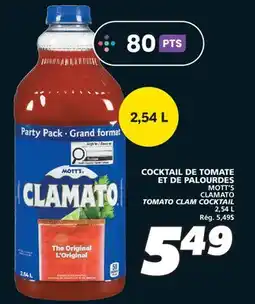 IGA MOTT'S CLAMATO TOMATO CLAM COCKTAIL offer