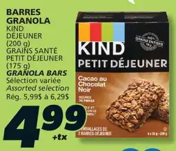 IGA KIND DÉJEUNER (200 g) GRAINS SANTÉ PETIT DÉJEUNER (175 g) GRANOLA BARS offer