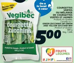 IGA GREEN ZUCCHINIS OR GREEN AND YELLOW ZUCCHINI MIX offer