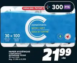 IGA COMPLIMENTS BATHROOM TISSUE offer