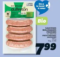 IGA DU BRETON FRESH ORGANIC SAUSAGES offer