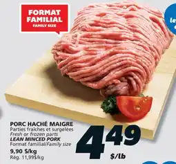 IGA LEAN MINCED PORK offer