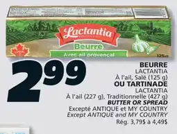 IGA LACTANTIA BUTTER offer
