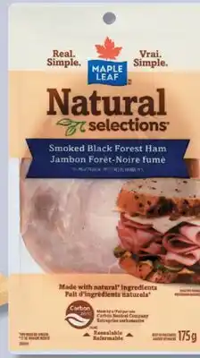 IGA MAPLE LEAF NATURAL SELECTIONS SLICED DELI MEAT offer