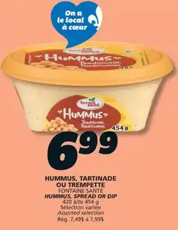 IGA FONTAINE SANTÉ HUMMUS, SPREAD OR DIP offer