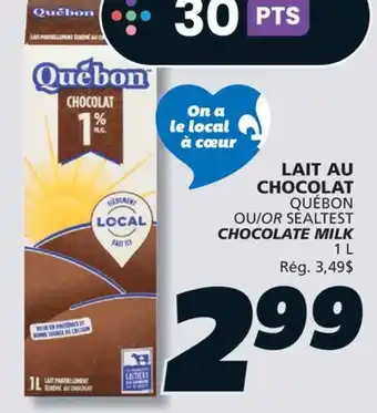 IGA QUÉBON CHOCOLATE MILK offer